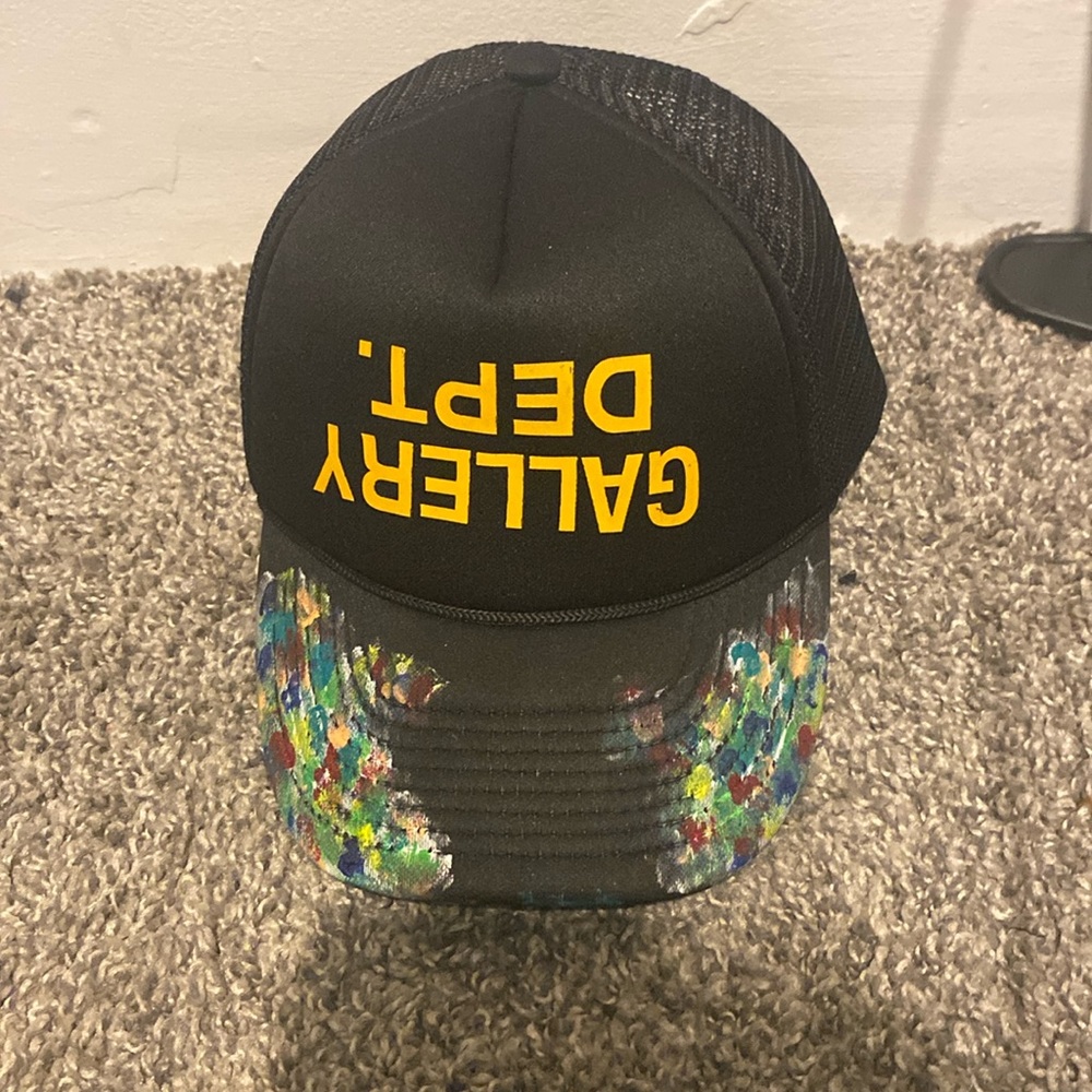 gallery dept hat black orange upside down version worn once